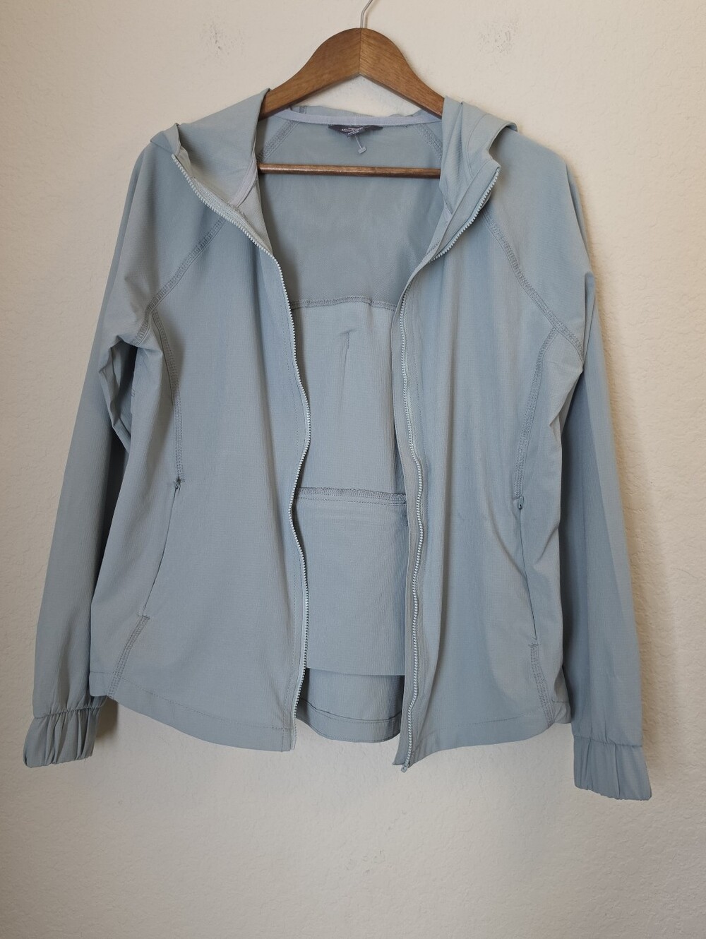 Eddie Bauer Outdoor Jacket Womens Medium Olive Green Full Zip Gorpcore (Flaw)
